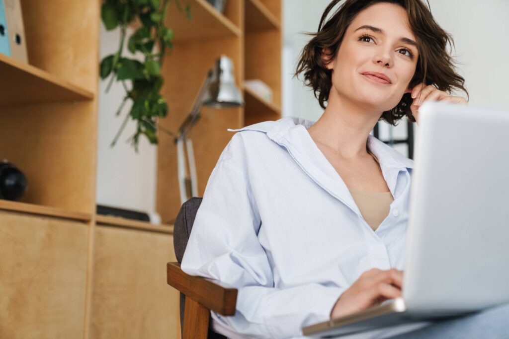 Woman searching for best personal loans